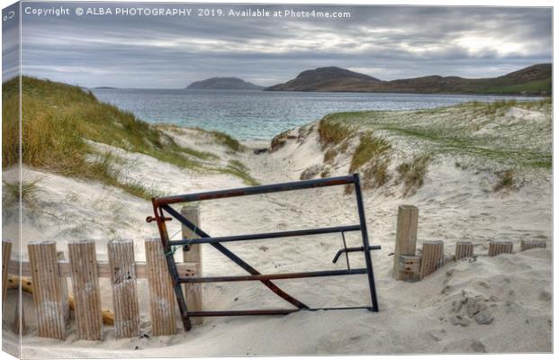 Vatersay Bay, Isle of Barra, Scotland. Canvas Print by ALBA PHOTOGRAPHY