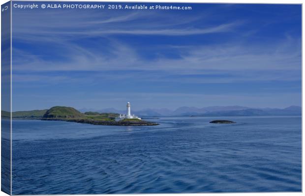 Eilean Musdile Lighthouse, Isle of Mull, Scotland. Canvas Print by ALBA PHOTOGRAPHY