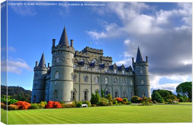 Inveraray Castle, Argyll, Scotland Canvas Print by ALBA PHOTOGRAPHY