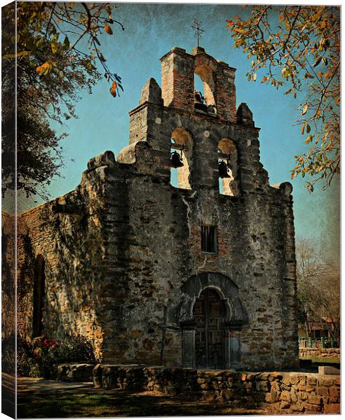 Mission Espada--San Antonio, Texas Canvas Print by Stephen Stookey