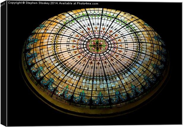  Stained Glass Dome Canvas Print by Stephen Stookey