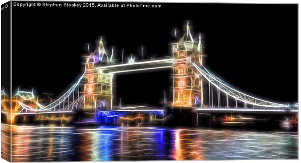  Tower Bridge Glow Canvas Print by Stephen Stookey