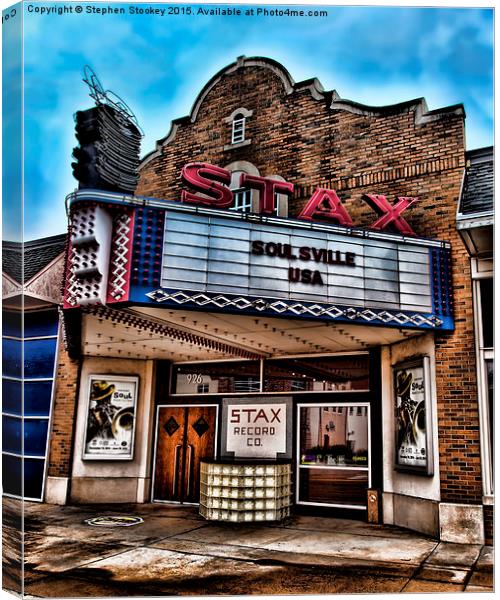  Stax Records Canvas Print by Stephen Stookey