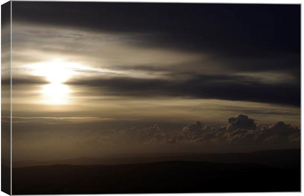 Pendle Sunset Canvas Print by Andy Grundy