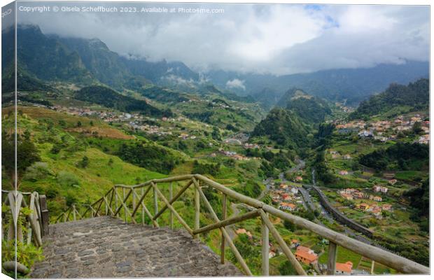The Greens of Madeira Canvas Print by Gisela Scheffbuch