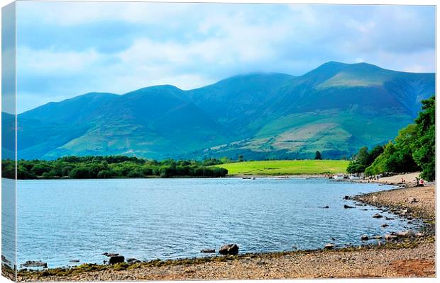 Derwentwater and Skiddaw Group Canvas Print by Gisela Scheffbuch