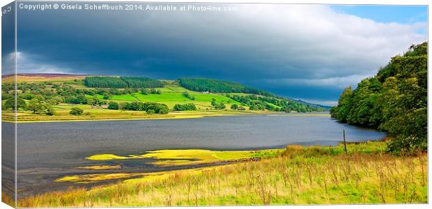 Gouthwaite Reservoir in Nidderdale Canvas Print by Gisela Scheffbuch