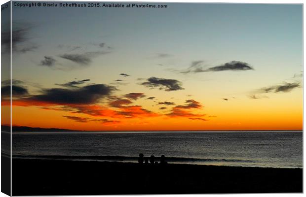 Costa del Sol before Sunrise Canvas Print by Gisela Scheffbuch