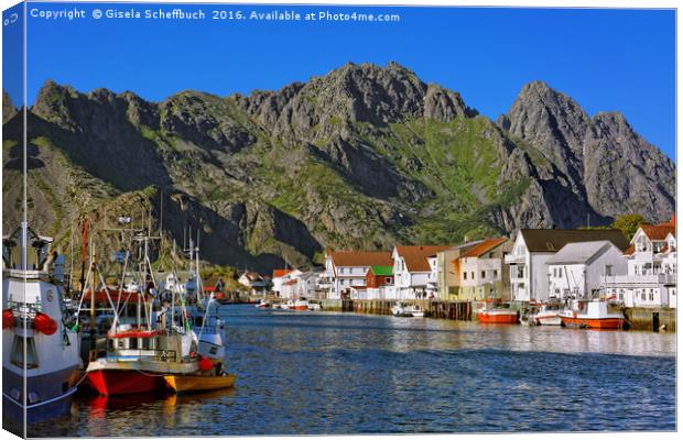 The Scenic Fishing Village of Henningsvær   Canvas Print by Gisela Scheffbuch