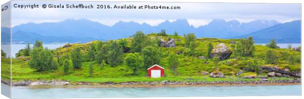 Nordic Idyll in the Vesterålen Archipelago Canvas Print by Gisela Scheffbuch