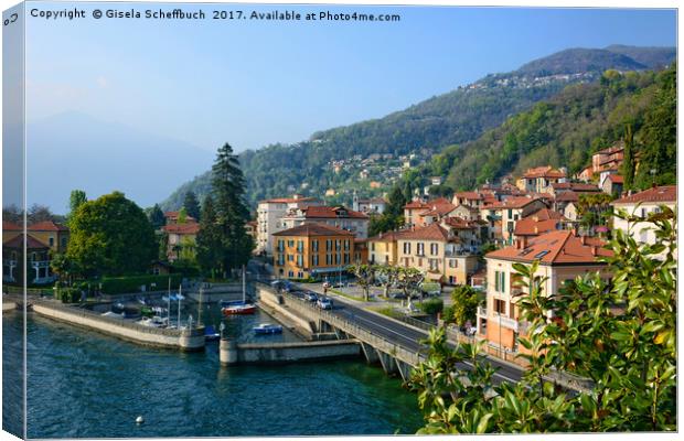 Maccagno Inferiore - Lago Maggiore                Canvas Print by Gisela Scheffbuch