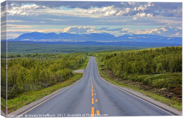 Finnmark Landscape Canvas Print by Gisela Scheffbuch