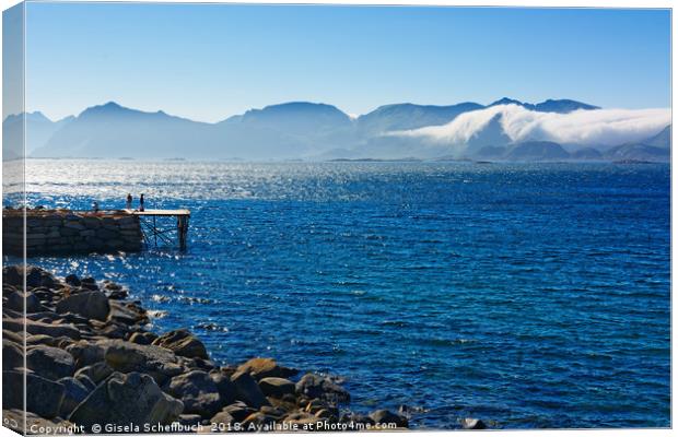 The Weather is Changing on the Lofoten Archipelago Canvas Print by Gisela Scheffbuch