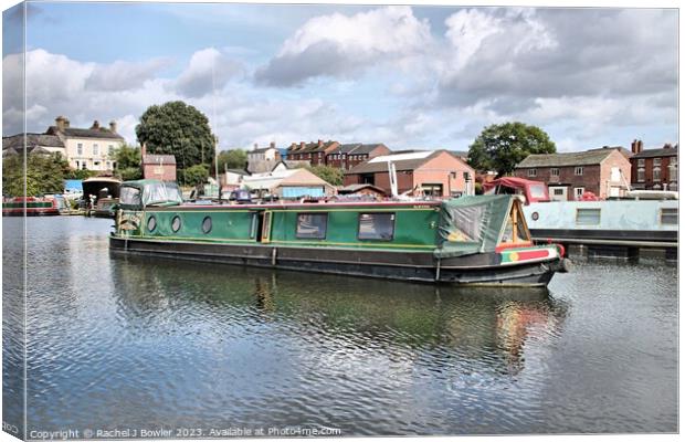 Narrowboat in Colour at Stourport-on-Severn Canvas Print by RJ Bowler