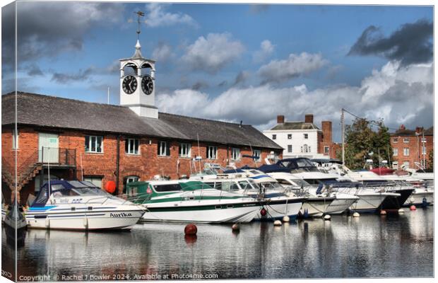 Boats in the Marina at Stourport-on-Severn (Colour Canvas Print by Rachel J Bowler