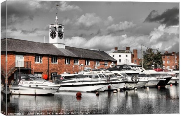 Boats in the Marina at Stourport-on-Severn (Enhanc Canvas Print by RJ Bowler