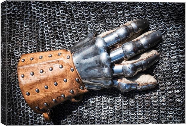 Knight glove and chain armor Canvas Print by Matthias Hauser