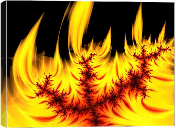 Fractal fire burning hot Canvas Print by Matthias Hauser