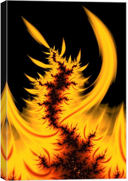 Hot orange fractal flames Canvas Print by Matthias Hauser