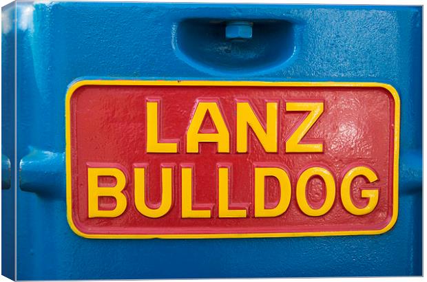 Sign Lanz Bulldog on tractor Canvas Print by Matthias Hauser