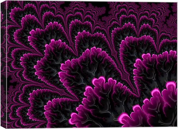 Dark pink and black abstract Canvas Print by Matthias Hauser