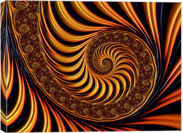 Golden fractal spiral Canvas Print by Matthias Hauser