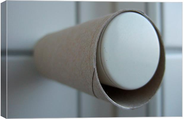 Help -empty toilet paper roll Canvas Print by Matthias Hauser