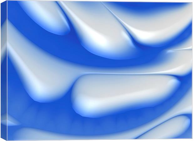 Cool blue digital ice abstract Canvas Print by Matthias Hauser
