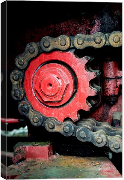 Gear wheel and chain Canvas Print by Matthias Hauser