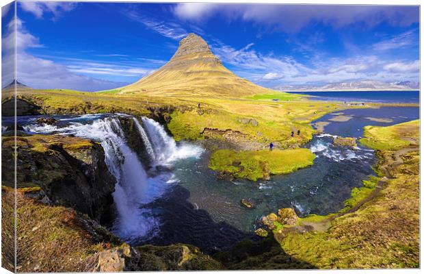  Amazing Kirkjufell waterfall Iceland Canvas Print by Matthias Hauser