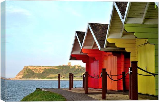 North Bay Chalets Canvas Print by Andrew McCauley