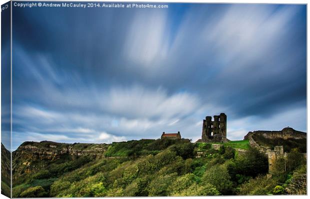  Scarborough Castle Canvas Print by Andrew McCauley