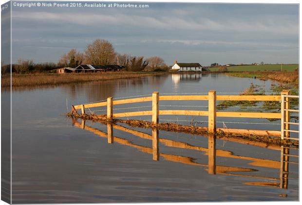 River in Flood  Canvas Print by Nick Pound