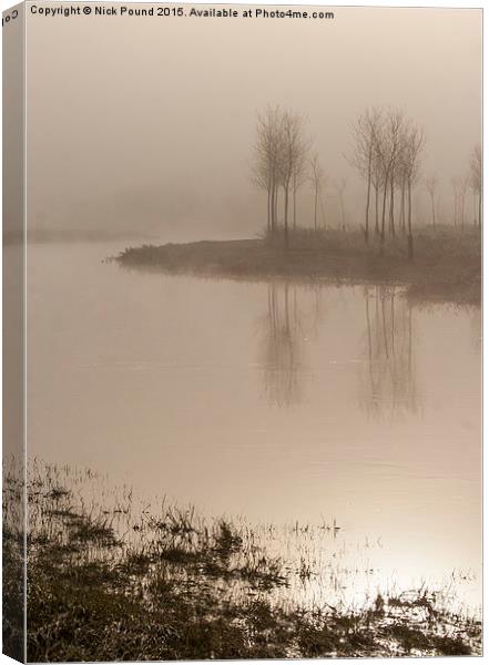 Misty Morning on the River  Canvas Print by Nick Pound