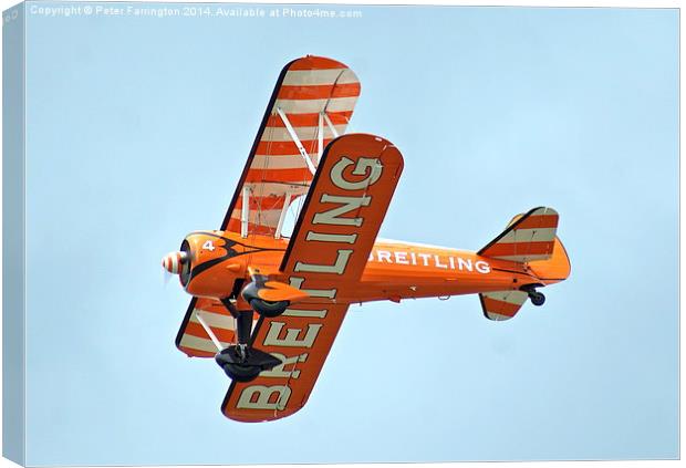 Breitling Wing Walkers Canvas Print by Peter Farrington