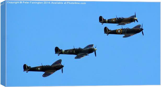  In Memory Of The Battle Of Britain Canvas Print by Peter Farrington