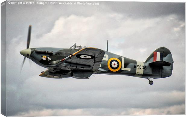 Hawker Hurricane Mk IIB BE505 Taking To The Skies Canvas Print by Peter Farrington