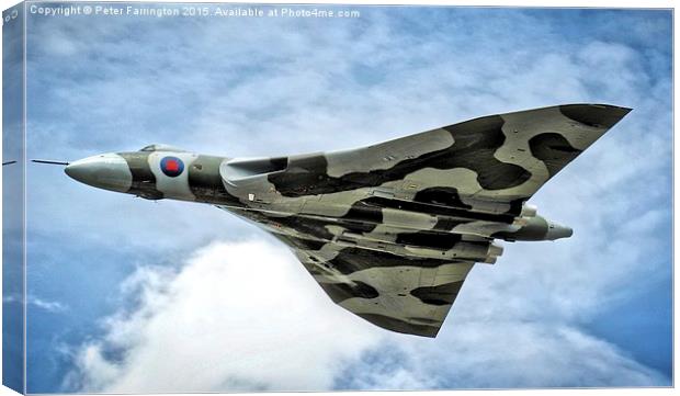  High In The Sky Vulcan XH558 Canvas Print by Peter Farrington