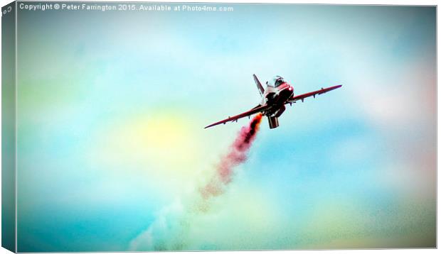 Smoke Through The Light Canvas Print by Peter Farrington