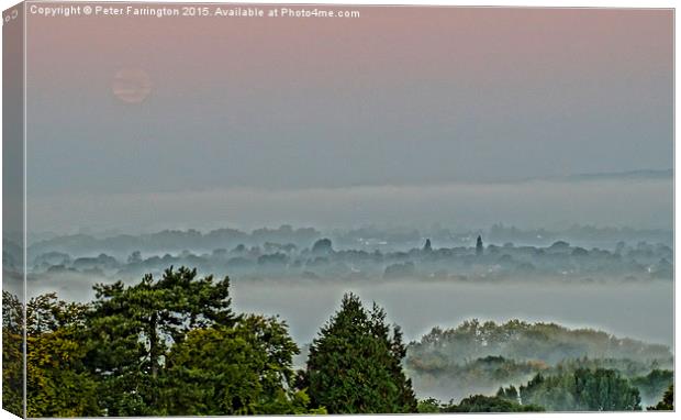  Morning Mist Canvas Print by Peter Farrington