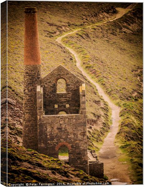 Towanroath Shaft Pumping Engine House Canvas Print by Peter Farrington