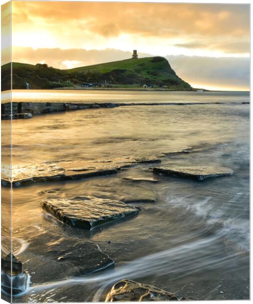 Kimmeridge bay sunrise  Canvas Print by Shaun Jacobs