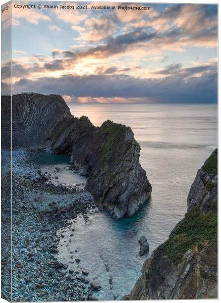 Stair hole winter morning  Canvas Print by Shaun Jacobs