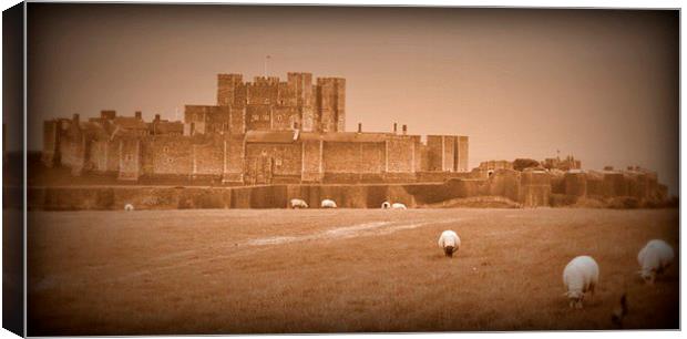 Dover Castle. Canvas Print by Mark Franklin