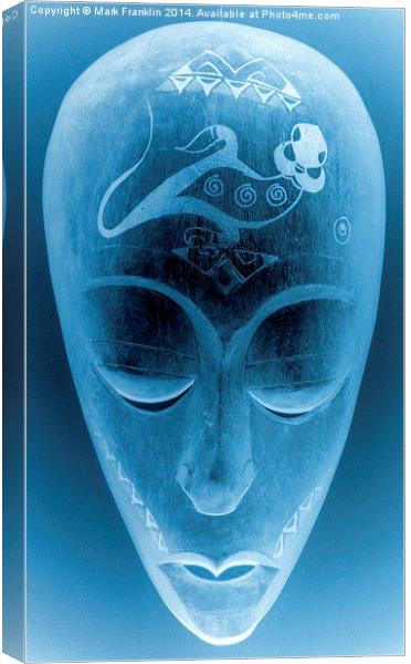 Blue alien. Canvas Print by Mark Franklin