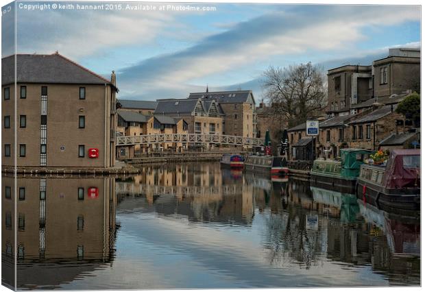  lancaster canal basin colour Canvas Print by keith hannant