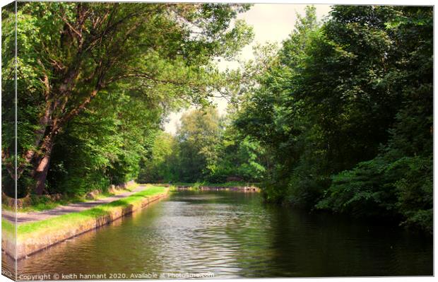 leeds and liverpool canal Canvas Print by keith hannant