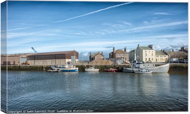 Glasson Dock Lock Canvas Print by keith hannant