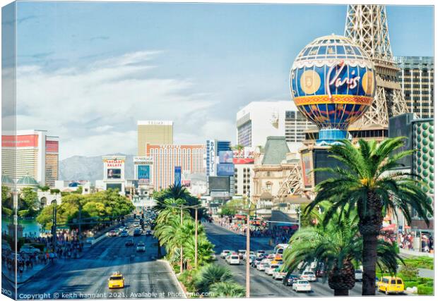 Las Vegas The Strip Canvas Print by keith hannant