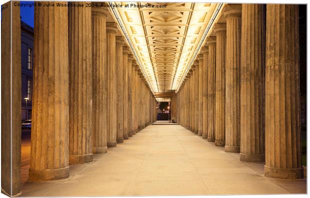 Colonnade Canvas Print by Julie Woodhouse